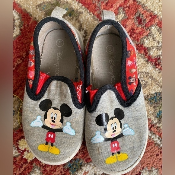 Disney Other - 3/$15 SALE DISNEY 100 MICKEY MOUSE SLIP ONS BOYS 8